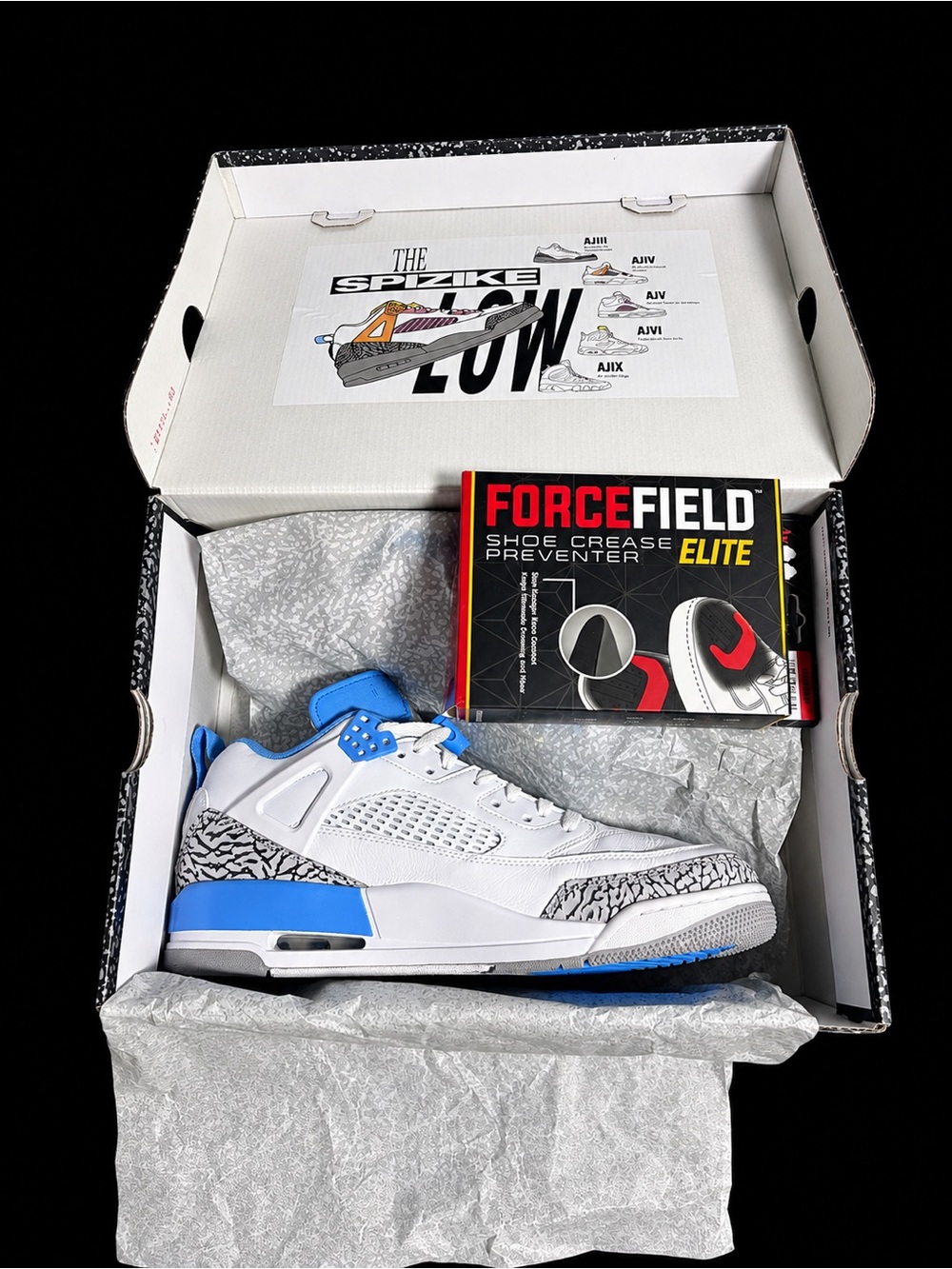 Nike Kids' Air Jordan 3 White and Blue Basketball Shoes